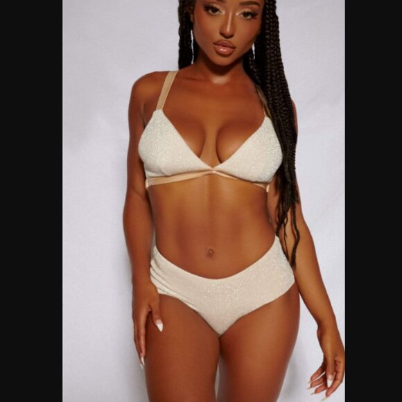 🙌 2/$55 NIP Creatures of XIX CXIX Cora Cheeky Bottoms Pole Dance Champagne XS - Picture 1 of 5